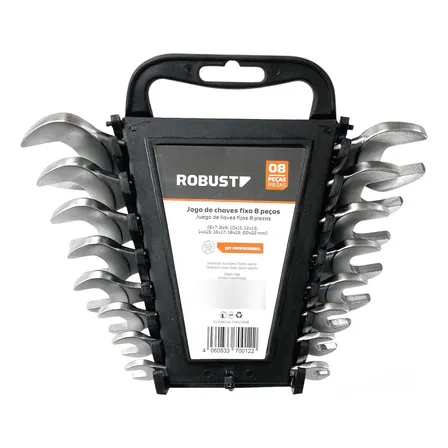 Jogo De Chaves Fixas Robust Gedore Cromado Aço Carbono 6-22mm 8 Peças