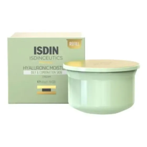 ISDIN Refil Creme Hidratante Anti-Idade para Pele Oleosa Isdinceutics Hyaluronic Moisture Oily Skin - 50g