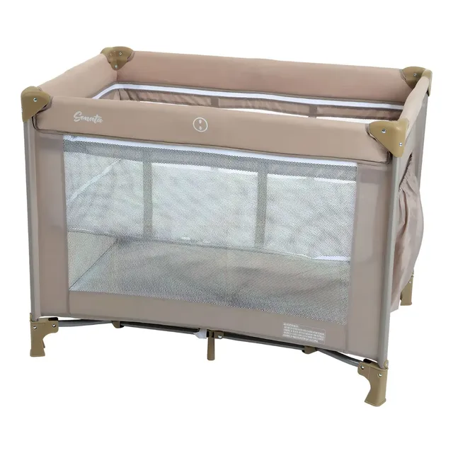Burigotto Berço Portátil Sonata Beige, Cor Bege Liso