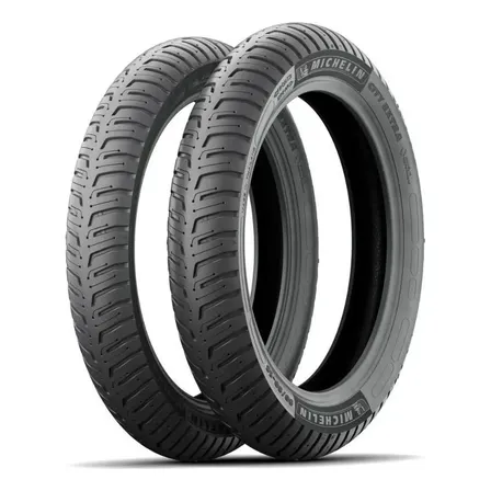 Pneu Michelin City Extra 80/100-18 + 100/90-18 S/ Câmara