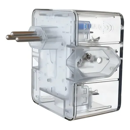 Protetor De Surto Clamper 3 Tomadas 10a 3 Pinos Iclamper Energia 3 Com Tecnologia Lcf E Dps Cor Transparente 127/220v