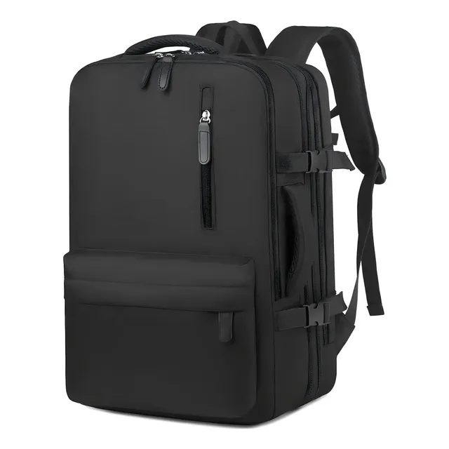 Mochila Executiva Expansível Low Cost Notebook Mala Bordo Organizadora Reforçada Viagem Férias Faculdade Malinha Mala Com Porta Usb Tippi Preto Liso