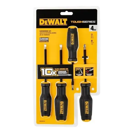 Conjunto De Chaves De Fenda Toughseries Dewalt De 4 Peças Dwht65101