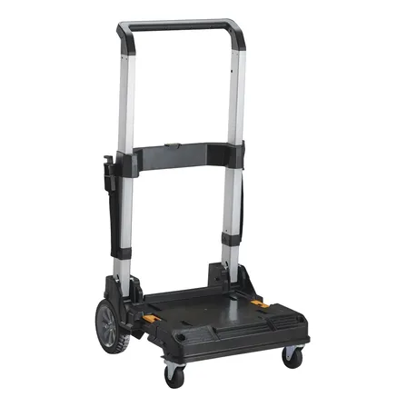Carrinho Para Ferramentas Ajustável Dewalt Modelo Dwst17888 Transporte Caixas E Maletas De Ferramentas Preto Cinza