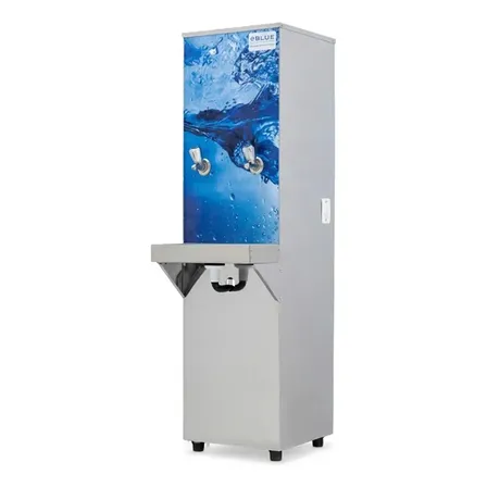 Bebedouro Industrial de Água 25 Litros Coluna Compressor Blue Bebedouros 127V - 2 Torneiras Geladas