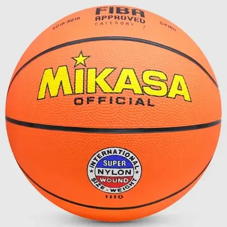 Bola De Basquete 1110 Borracha Laranja Mikasa