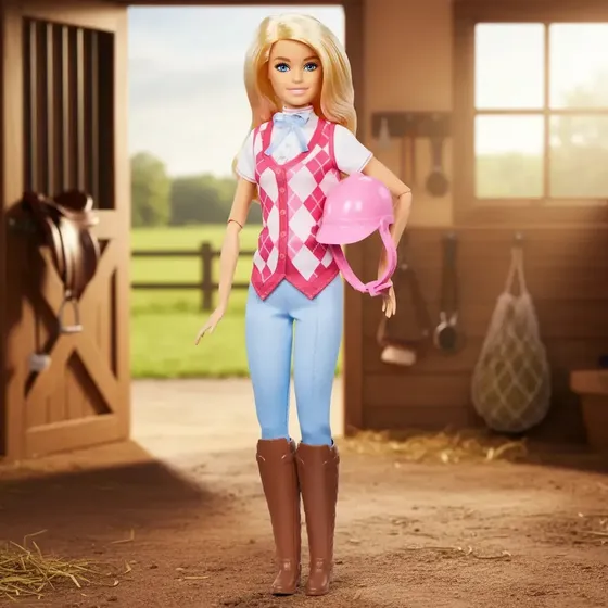Boneca Barbie Malibu The Great Horse Chase Equitação Mattel