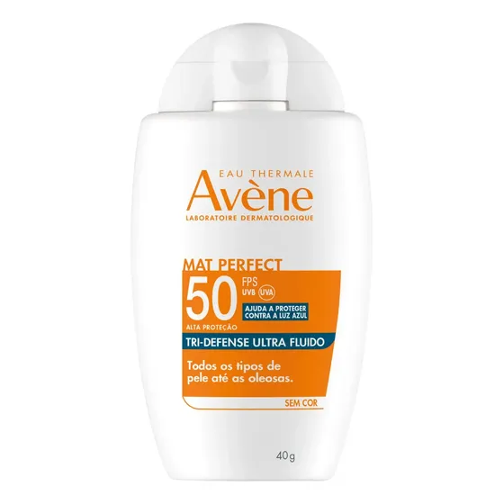 Avène Mat Perfect Tri-defense Ultra Fluido Fps50 Protetor Solar Sem Cor 40g
