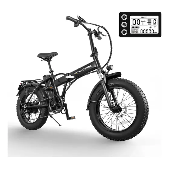 Bicicleta Elétrica Honeywhale F6 Pro-s Para Adultos, Com Motor De 900w E Aro 20 Preto