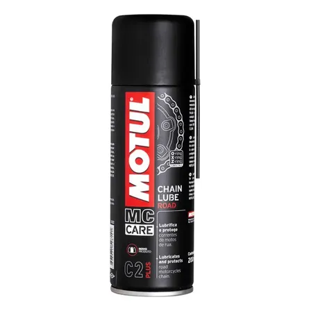 Lubrificante de Corrente Motul C2+ Plus Road 200ml – Alta Aderência para Motos de Rua