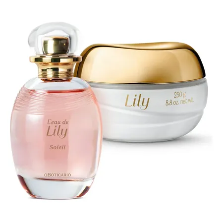 O Boticário Lily Soleil Colônia Floral 75ml + Creme Acetinado 250g