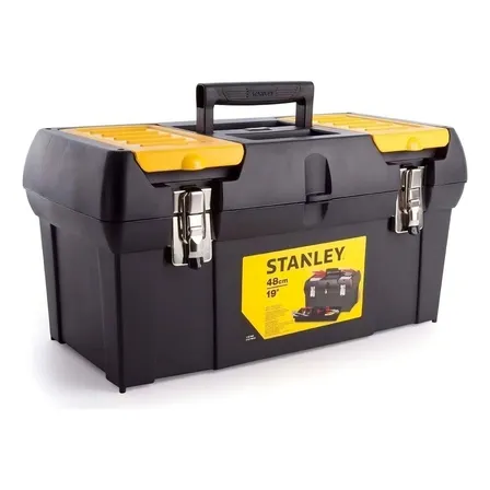 Caixa De Ferramentas Stanley 19-013 Plastic Metal Lock, Cor Preta Preto