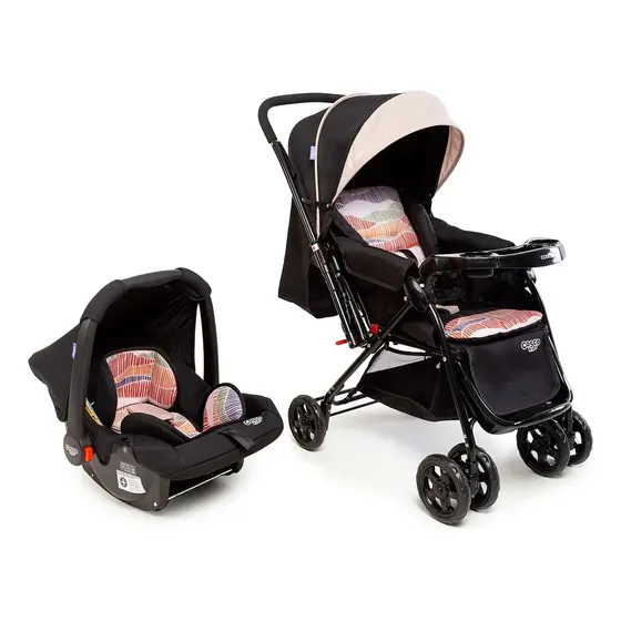 Travel System Cosco Kids, Reverse, 0 A 15kg, Bege Onda