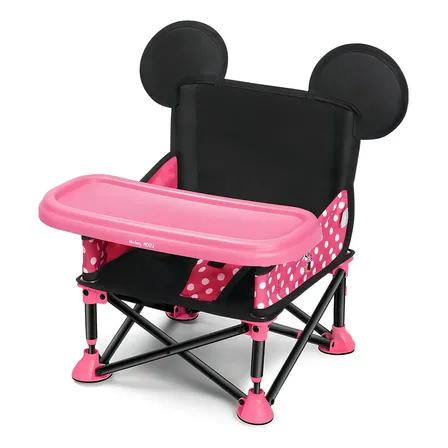 Cadeira De Alimentação Infantil Portátil Minnie - Multikids Rosa-chiclete