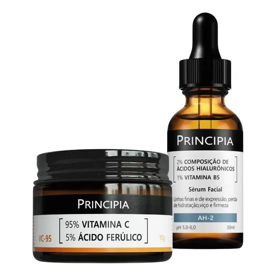 Principia Kit Vitamina C-95 + Ácidos Hialurônicos Todo Tipo De Pele Dia/noite