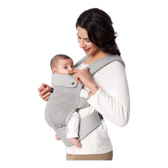 Bolsa de cintura respirável para bebês Momcozy Baby Carrier Cooling, cor cinza