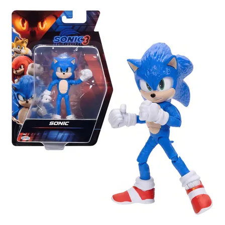 Boneco Articulado Sonic Para Coleção De Sonic 3: O Filme Da Sunny