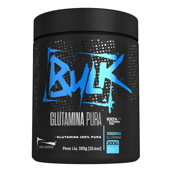 Glutamina 100% Pura 300g Bulk Nutrition Recuperação Muscular e Imunidade