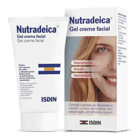 ISDIN Gel Creme Facial para Pele Descamativa Nutradeica - 50ml