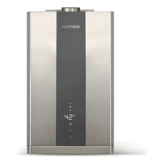 Aquecedor Água A Gás Komeco 36 Litros 36di Digital Gn Prata Inox 127/220v