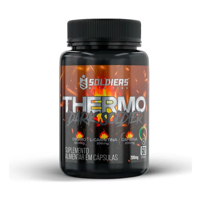 Termogênico Dark Cafeina 100% Importado Soldiers Nutrition Energia Rendimento Definição Sem Sabor