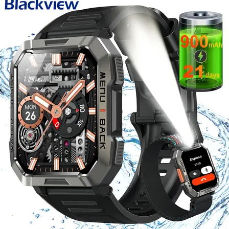 Smartwatch BAOLUBAO W60 Preto, Smartband Esportivo com Chamada Bluetooth e IP68