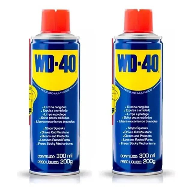 Kit Com 2 Wd40 Lubrificante Spray Óleo Multiuso 300ml Desengripante