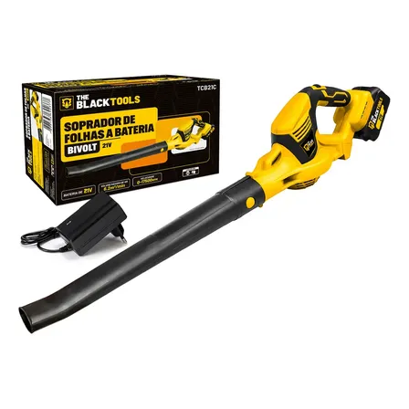 Soprador de folhas a bateria elétrico cor amarelo tcb21c The Black Tools