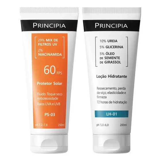 Principia Kit Protetor Solar Corporal Ps-03 Fps60 + Loção Hidratante Lh-01