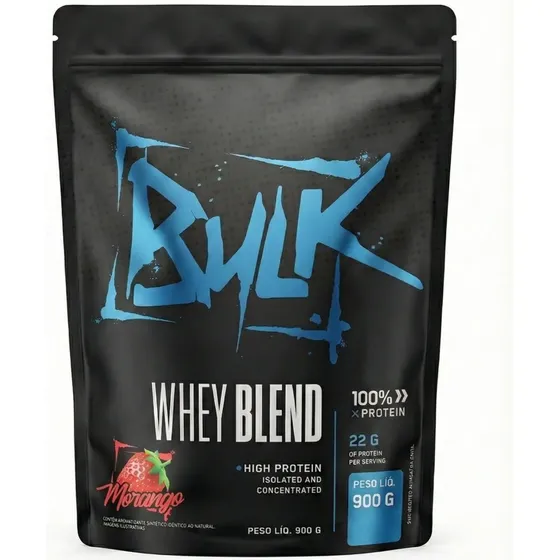Whey Protein Blend Morango 900g Bulk Nutrition