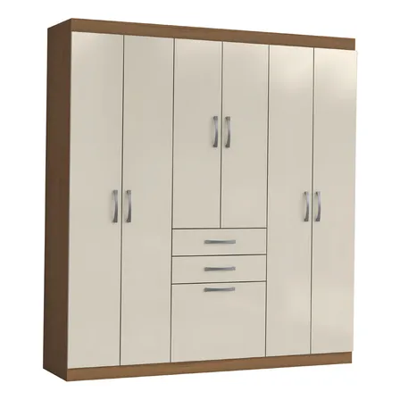 Guarda Roupas Casal 7 Portas 2 Gavetas Lisboa Aramóveis Cor Atac/areia GR7P2G 20 5140