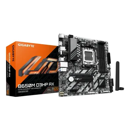 Placa-mãe Gigabyte B650m D3hp Ax Ddr5 Am5 Micro Atx Preto Rev. 1.3