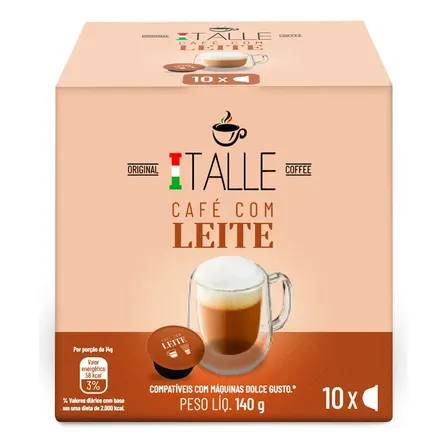 Capsula Compatível Dolce Gusto Café Com Leite Café Italle Capsulas De Café Com Leite 2 Und