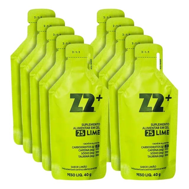 Energy Gel Z2+ Lime Box 10un Sachê 40g Cafeína