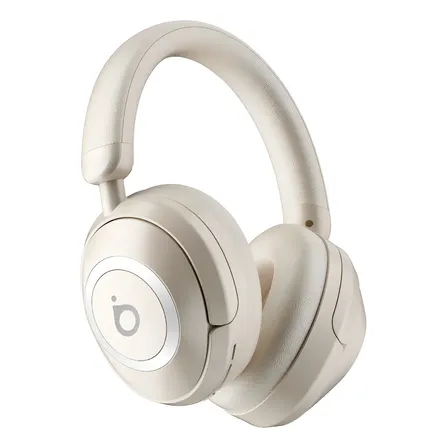 Fone Headset Bluetooth Basike Ba-FON113 Branco com Cancelamento de Ruído ANC e Microfone