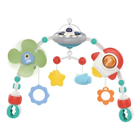 Arco Móbile Bebê Musica Luzes Carrinho Berço Space Maxi Baby