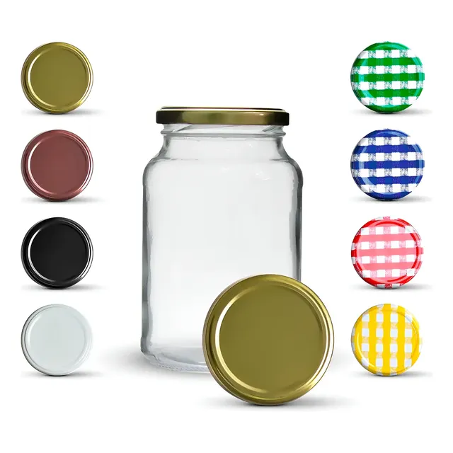 Kit Jogo Potes Vidro Nadir Figueiredo Conserva Hermético 600ml Com Tampa Dourado