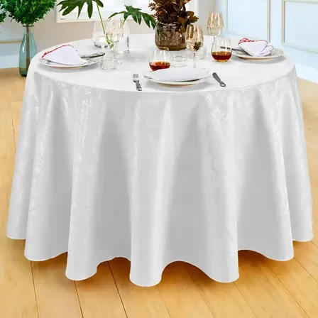 Toalha De Mesa Jacquard Redonda Gigante Buffet 2,80m Ø