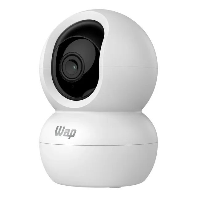 Wap Câmera De Segurança Lens 200, 360 Graus, Áudio Bidirecional Com Cancelamento De Eco E Detector De Movimento, 5w 5v Branco