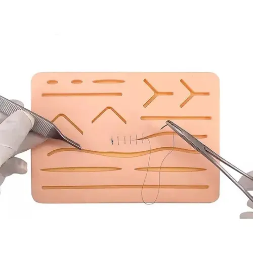 Pele Simulador Sutura Medicina Silicone 3 Camadas