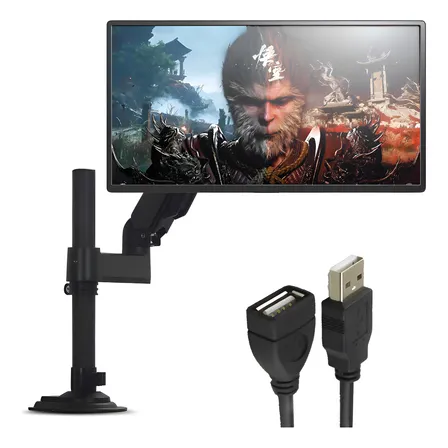 Suporte Articulado Monitor Onistek 17-27'' Mesa Vesa Ajustável Com Pistão A Gás Preto