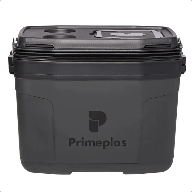 Caixa Termica Media Primeplas 20 Litros Com Isolamento Na Tampa - Cooler Preto para Praia Camping Viagem