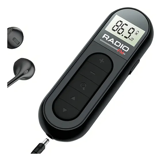 Rádio Fm Mini Pocket 76-108 Mhz Recarregável Lavalier