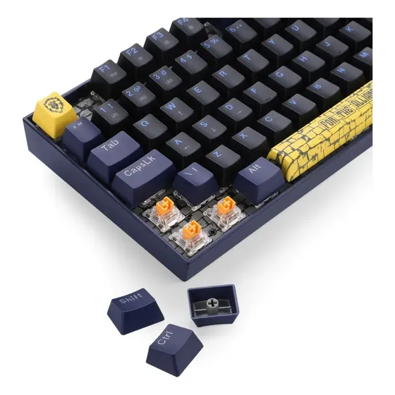 Teclado Alianca Do World Of Warcraft Blizzard Preto E Azul Cor De Teclado Azul-marinho Idioma Inglês Us