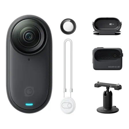 Câmera Impermeável Insta360 Go 3s 4k Preta 128gb Preto