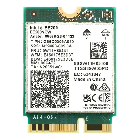Placa Wi-fi 7 Intel Be200ngw 5800mbps Tri-band Ngff Interna
