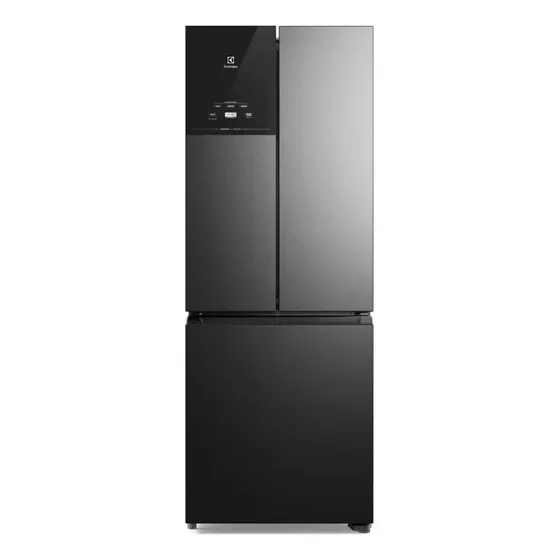 Geladeira Electrolux Frost Free Inverter 480l Efficient Autosense 3 Portas Black Inox Look Im7b Preto 127v