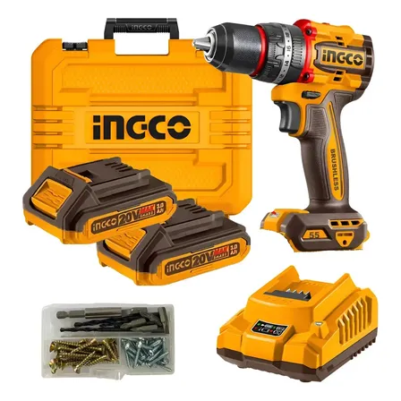 Parafusadeira Impacto 1/2'' Brushless Cidli20558-9 Ingco Amarelo E Marrom