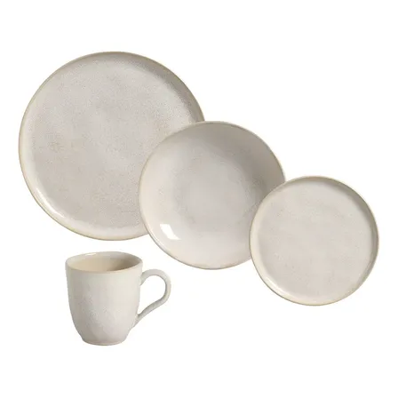 Aparelho de Jantar 16 Peças Stoneware Porto Brasil Off-White