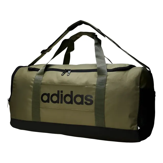 Mala Urbana Masc/femi Duffel Linear Em Poliéster adidas Cor Olive Strata / Black Desenho Do Tecido Liso Verde